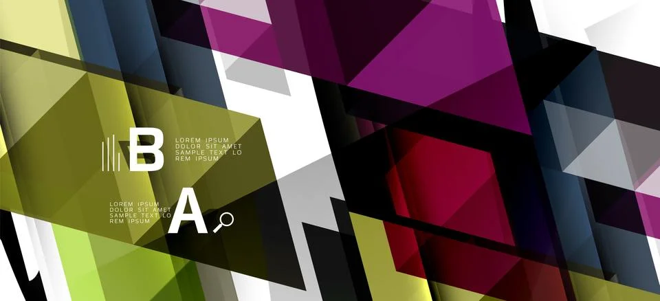 Abstract triangle pattern, colorful backdrop. Presentation template. Modern 스톡 일러스트