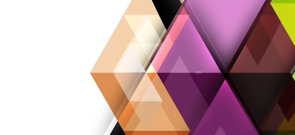 Abstract triangle pattern, colorful backdrop. Presentation template. Modern Stock Illustration