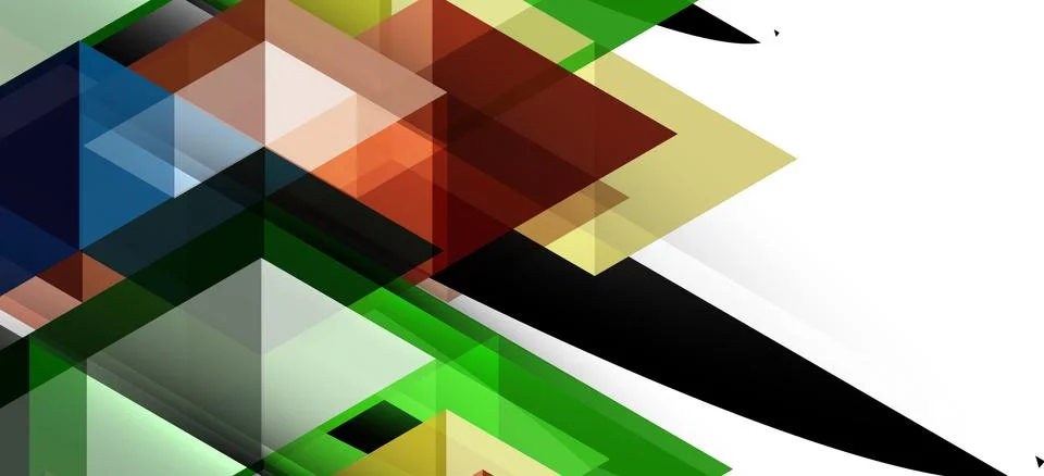 Abstract triangle pattern, colorful backdrop. Presentation template. Modern Stock Illustration