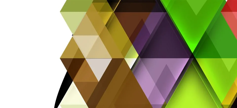 Abstract triangle pattern, colorful backdrop. Presentation template. Modern Stock Illustration