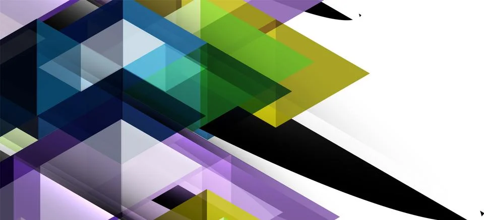 Abstract triangle pattern, colorful backdrop. Presentation template. Modern Stock Illustration