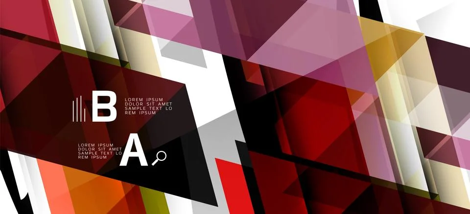 Abstract triangle pattern, colorful backdrop. Presentation template. Modern 스톡 일러스트