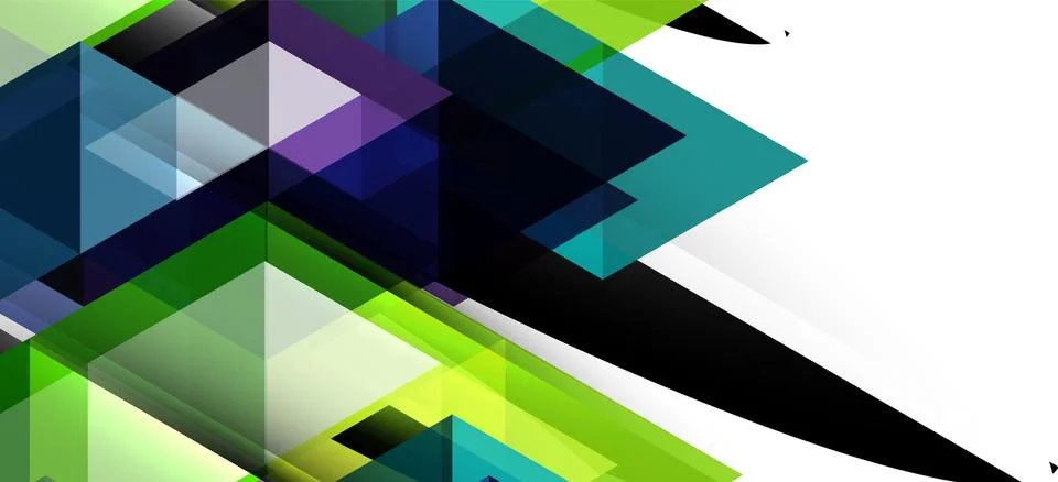 Abstract triangle pattern, colorful backdrop. Presentation template. Modern Stock Illustration