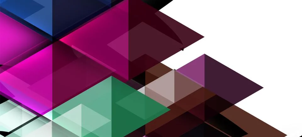 Abstract triangle pattern, colorful backdrop. Presentation template. Modern Stock Illustration