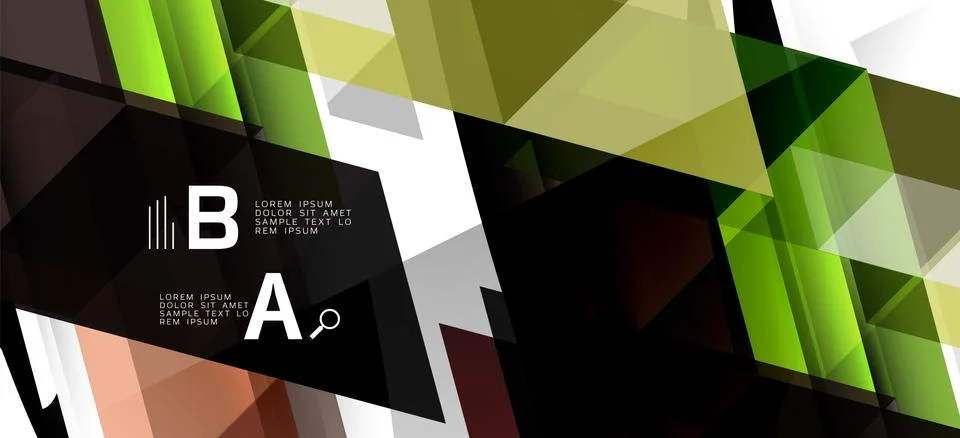 Abstract triangle pattern, colorful backdrop. Presentation template. Modern Illustrazione stock