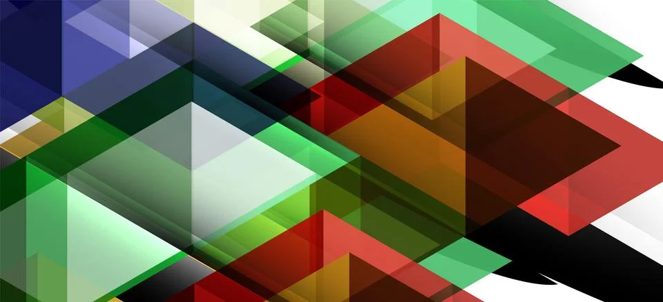 Abstract triangle pattern, colorful backdrop. Presentation template. Modern Stock Illustration