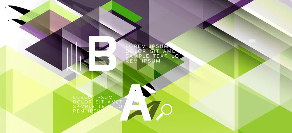 Abstract triangle pattern, colorful backdrop. Presentation template. Modern Stock Illustration