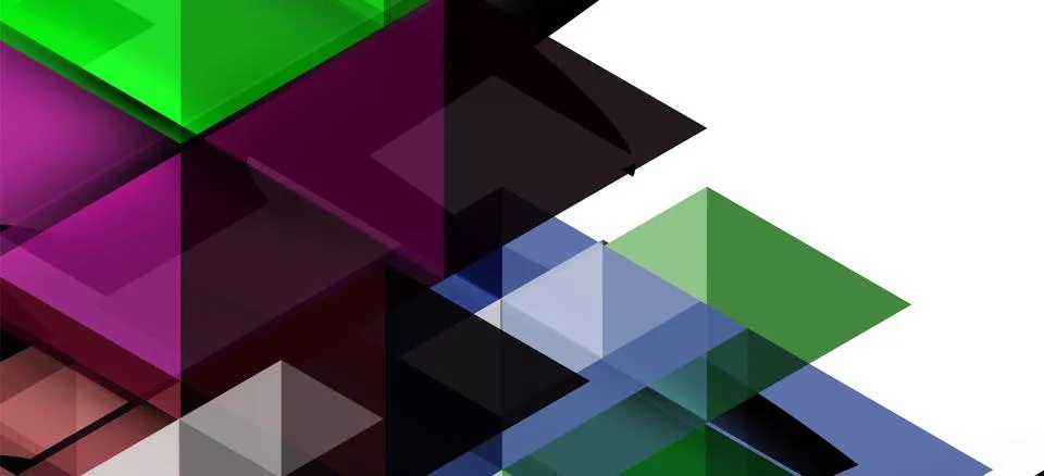 Abstract triangle pattern, colorful backdrop. Presentation template. Modern Stock Illustration