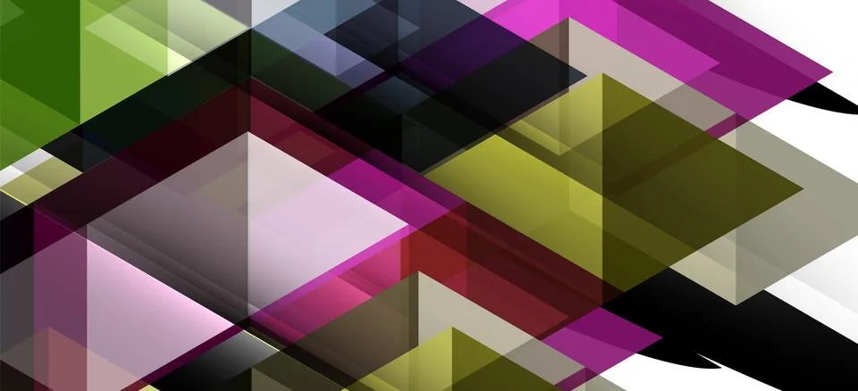 Abstract triangle pattern, colorful backdrop. Presentation template. Modern Stock Illustration