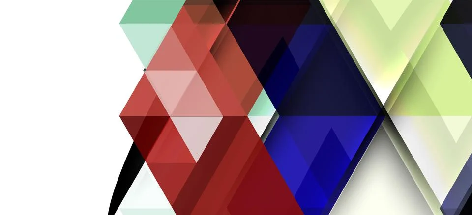 Abstract triangle pattern, colorful backdrop. Presentation template. Modern Stock Illustration