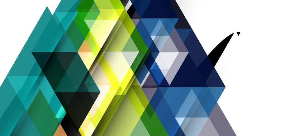 Abstract triangle pattern, colorful backdrop. Presentation template. Modern Stock Illustration