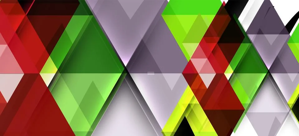 Abstract triangle pattern, colorful backdrop. Presentation template. Modern Stock Illustration