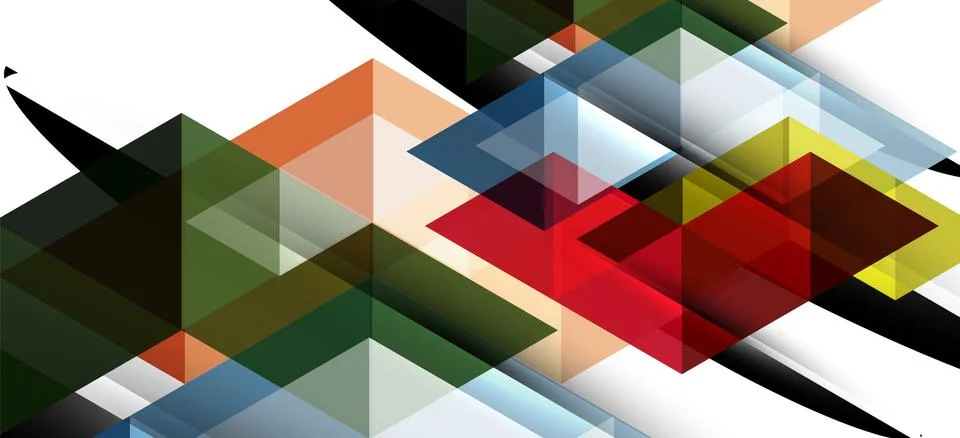 Abstract triangle pattern, colorful backdrop. Presentation template. Modern Illustrazione stock