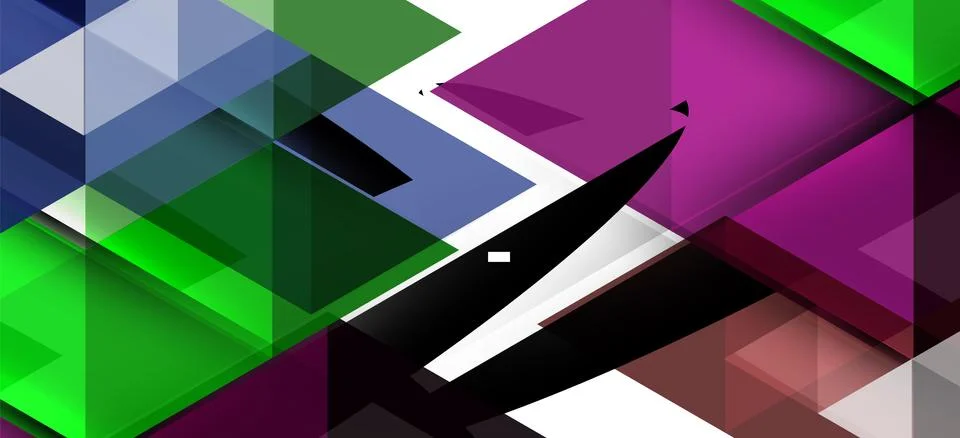 Abstract triangle pattern, colorful backdrop. Presentation template. Modern Illustrazione stock