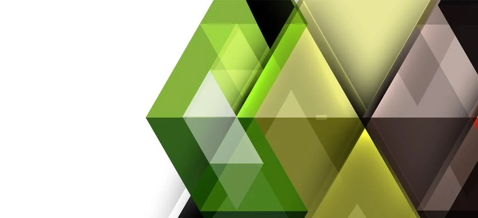 Abstract triangle pattern, colorful backdrop. Presentation template. Modern Stock Illustration