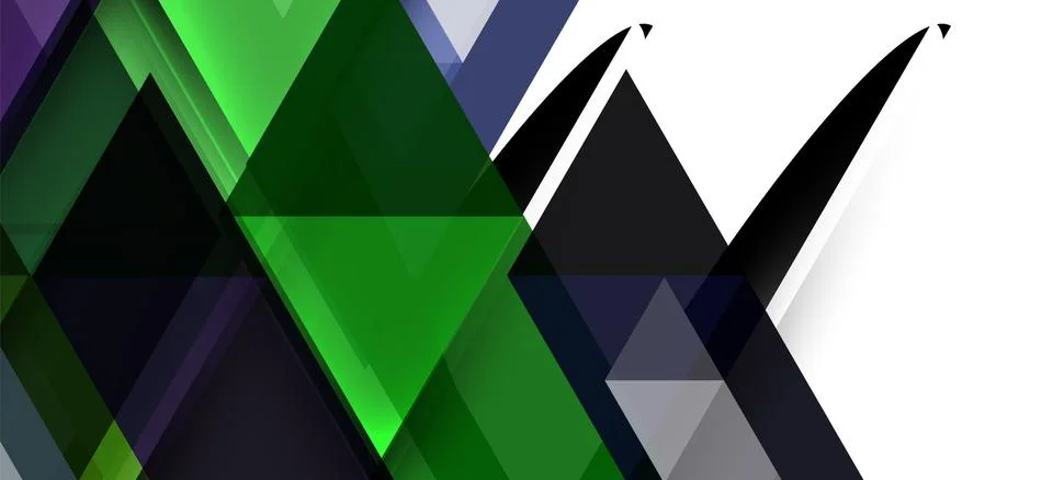 Abstract triangle pattern, colorful backdrop. Presentation template. Modern Stock Illustration