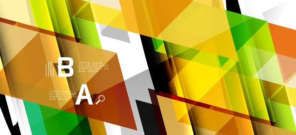 Abstract triangle pattern, colorful backdrop. Presentation template. Modern Stock Illustration