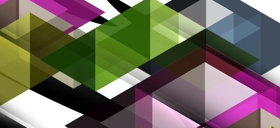 Abstract triangle pattern, colorful backdrop. Presentation template. Modern Stock Illustration
