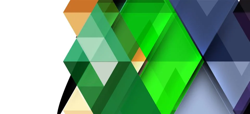 Abstract triangle pattern, colorful backdrop. Presentation template. Modern Illustrazione stock