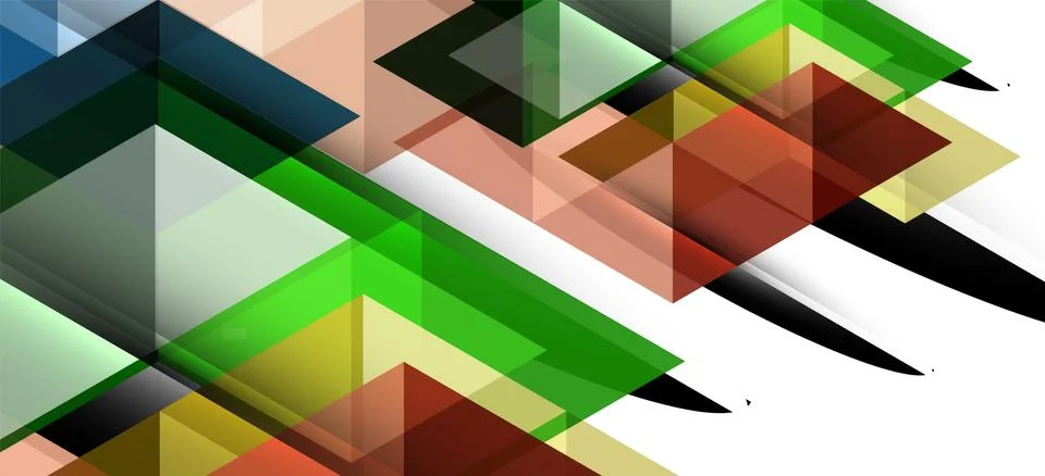 Abstract triangle pattern, colorful backdrop. Presentation template. Modern Stock Illustration