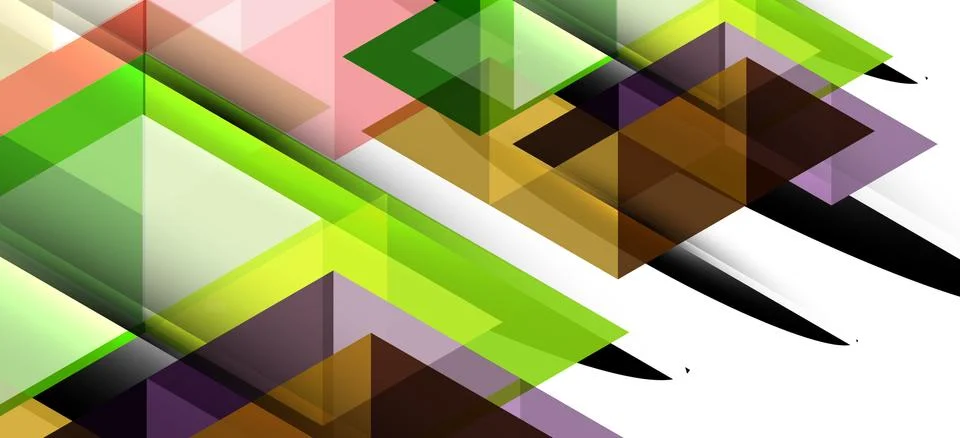 Abstract triangle pattern, colorful backdrop. Presentation template. Modern Stock Illustration