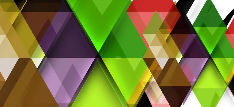 Abstract triangle pattern, colorful backdrop. Presentation template. Modern Stock Illustration