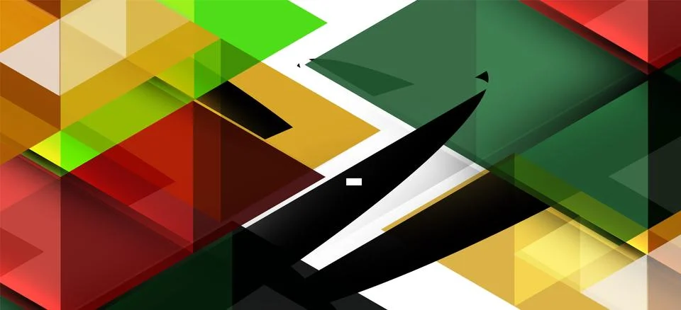 Abstract triangle pattern, colorful backdrop. Presentation template. Modern Illustrazione stock