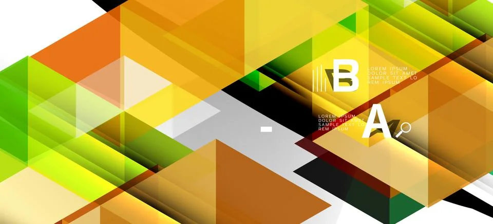 Abstract triangle pattern, colorful backdrop. Presentation template. Modern Illustrazione stock