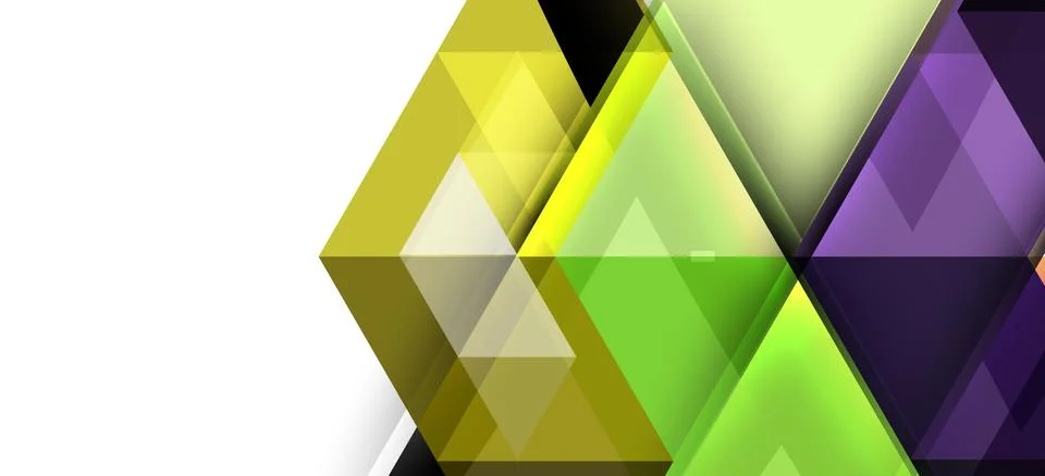 Abstract triangle pattern, colorful backdrop. Presentation template. Modern Stock Illustration