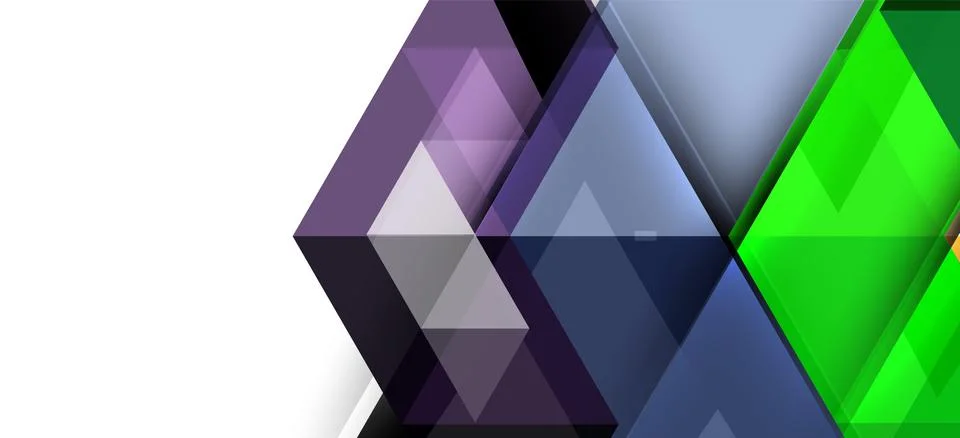 Abstract triangle pattern, colorful backdrop. Presentation template. Modern Stock Illustration