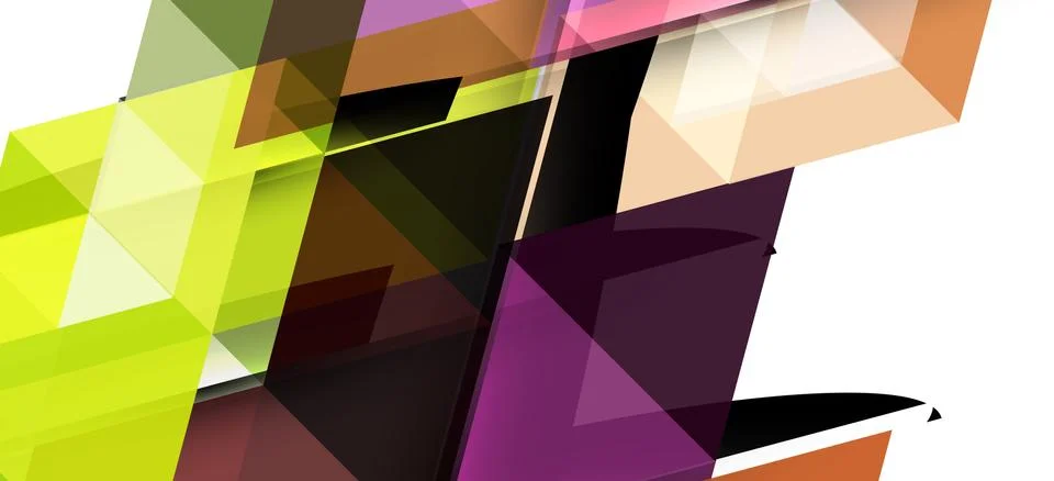 Abstract triangle pattern, colorful backdrop. Presentation template. Modern Stock Illustration