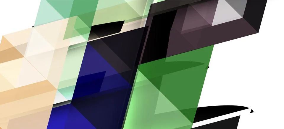 Abstract triangle pattern, colorful backdrop. Presentation template. Modern Stock Illustration