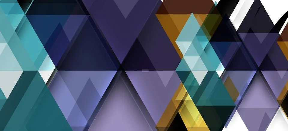 Abstract triangle pattern, colorful backdrop. Presentation template. Modern Stock Illustration
