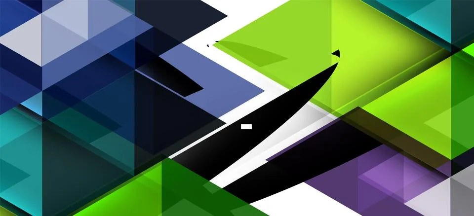 Abstract triangle pattern, colorful backdrop. Presentation template. Modern Illustrazione stock