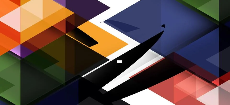 Abstract triangle pattern, colorful backdrop. Presentation template. Modern Stock Illustration