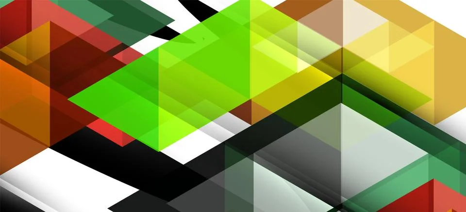 Abstract triangle pattern, colorful backdrop. Presentation template. Modern Stock Illustration