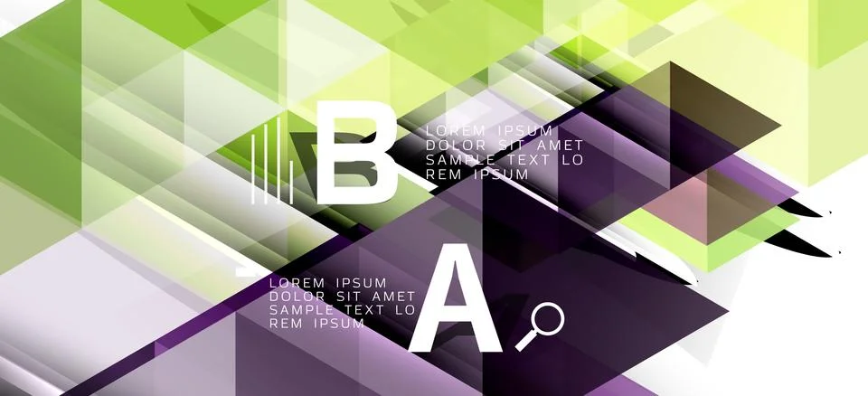 Abstract triangle pattern, colorful backdrop. Presentation template. Modern Illustrazione stock