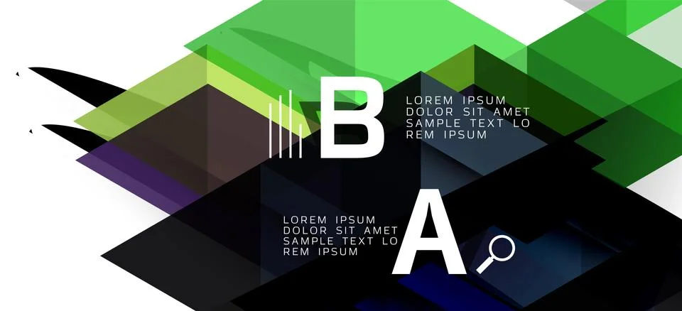 Abstract triangle pattern, colorful backdrop. Presentation template. Modern Stockillustratie