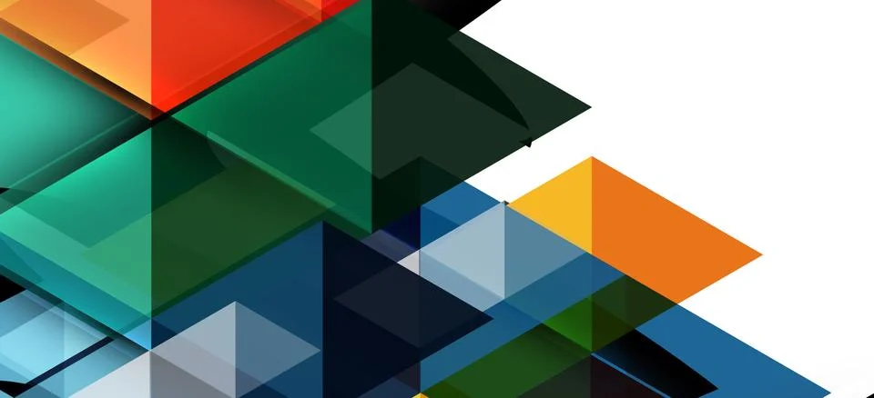 Abstract triangle pattern, colorful backdrop. Presentation template. Modern Illustrazione stock