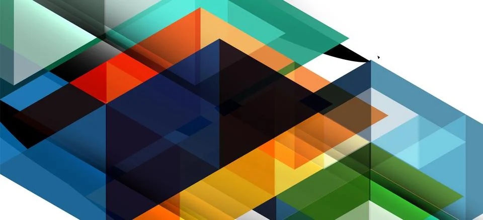 Abstract triangle pattern, colorful backdrop. Presentation template. Modern Illustrazione stock