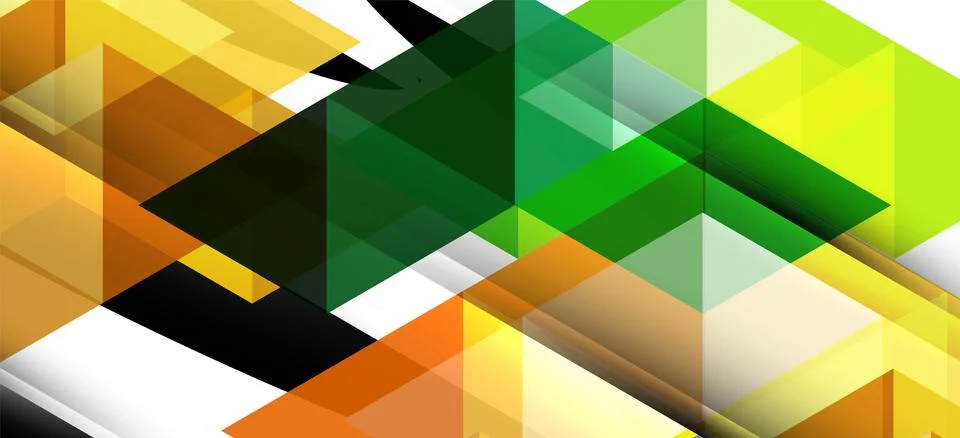 Abstract triangle pattern, colorful backdrop. Presentation template. Modern Illustrazione stock