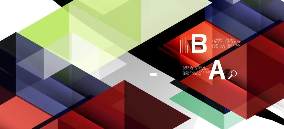 Abstract triangle pattern, colorful backdrop. Presentation template. Modern Stockillustratie