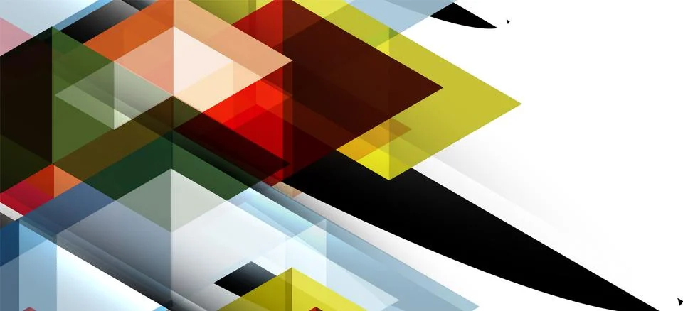 Abstract triangle pattern, colorful backdrop. Presentation template. Modern Stock Illustration