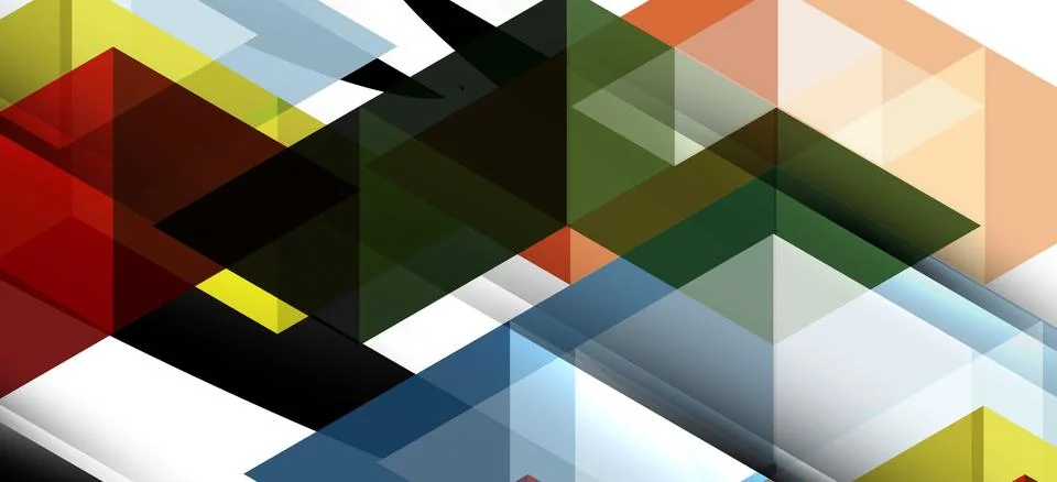 Abstract triangle pattern, colorful backdrop. Presentation template. Modern Stock Illustration