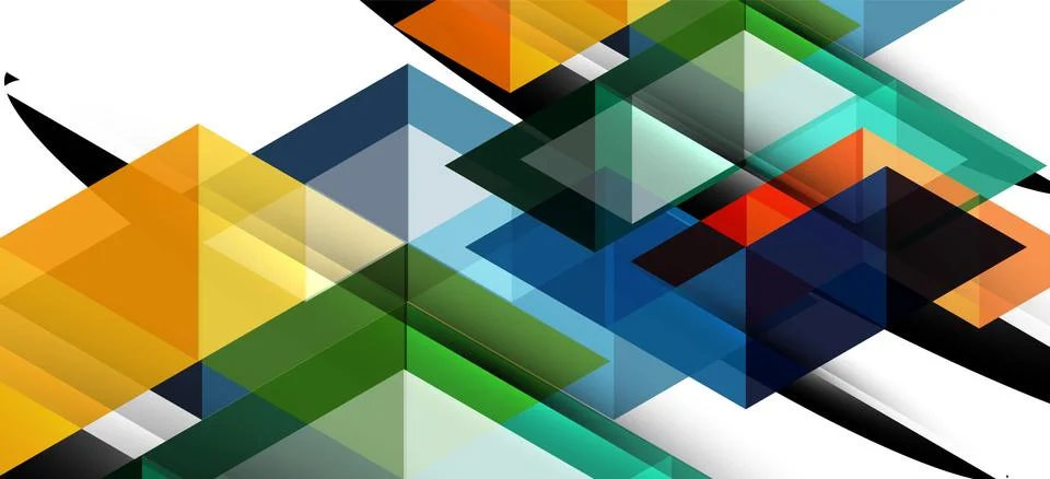 Abstract triangle pattern, colorful backdrop. Presentation template. Modern 스톡 일러스트