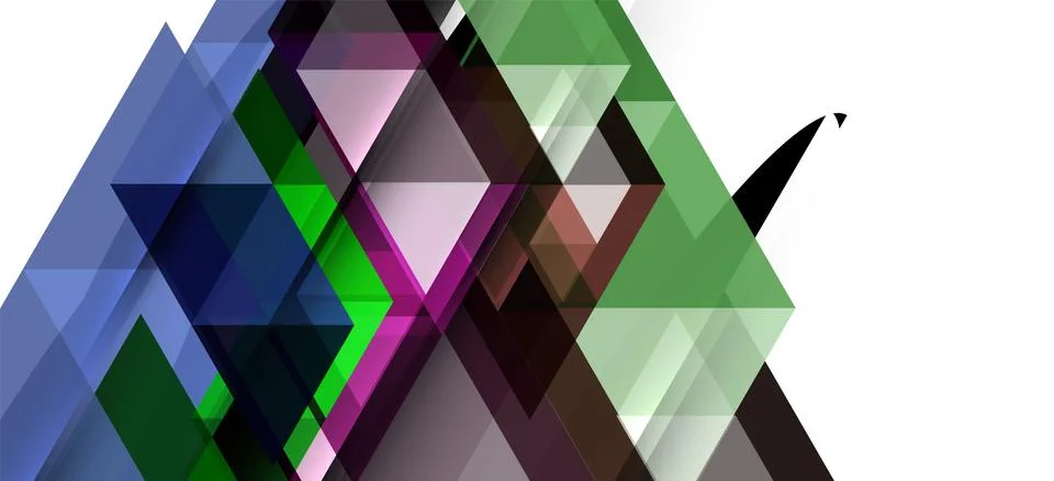 Abstract triangle pattern, colorful backdrop. Presentation template. Modern Stock Illustration