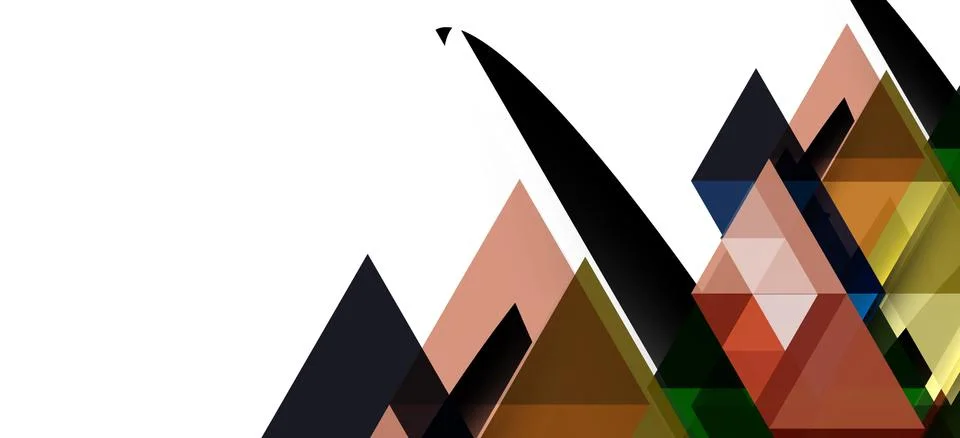 Abstract triangle pattern, colorful backdrop. Presentation template. Modern Stock Illustration