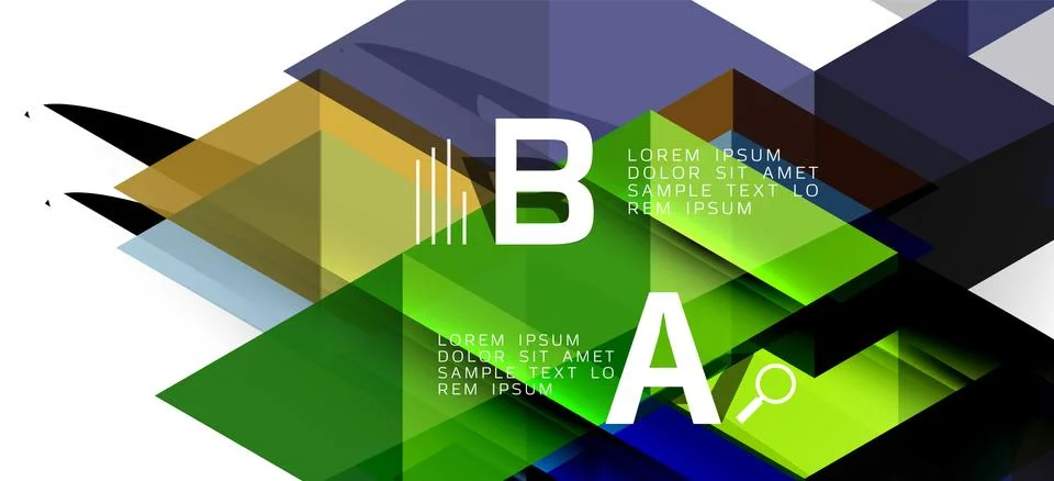 Abstract triangle pattern, colorful backdrop. Presentation template. Modern Illustrazione stock