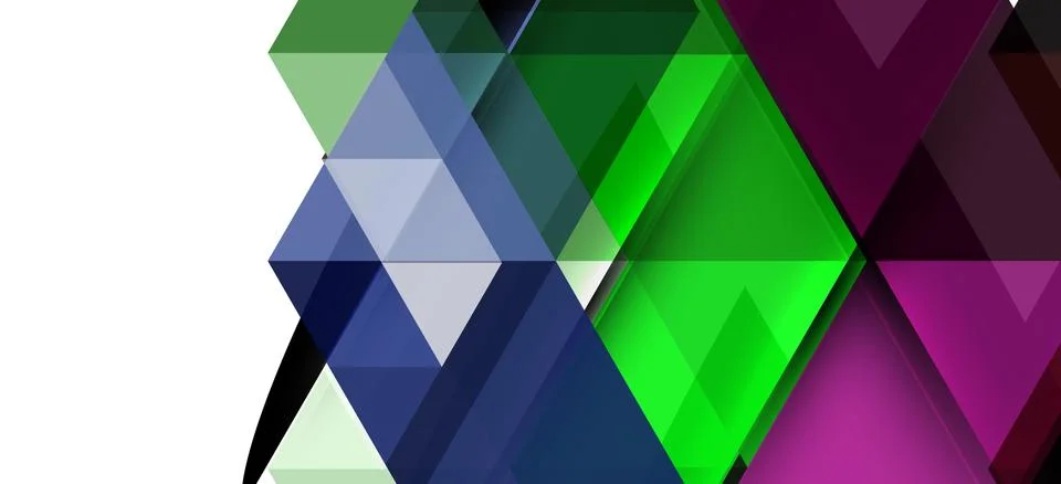 Abstract triangle pattern, colorful backdrop. Presentation template. Modern Stockillustratie