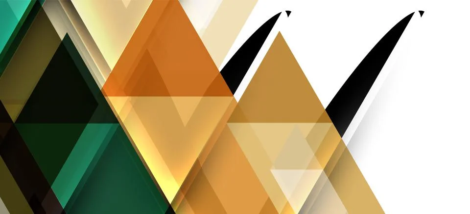 Abstract triangle pattern, colorful backdrop. Presentation template. Modern Stock Illustration